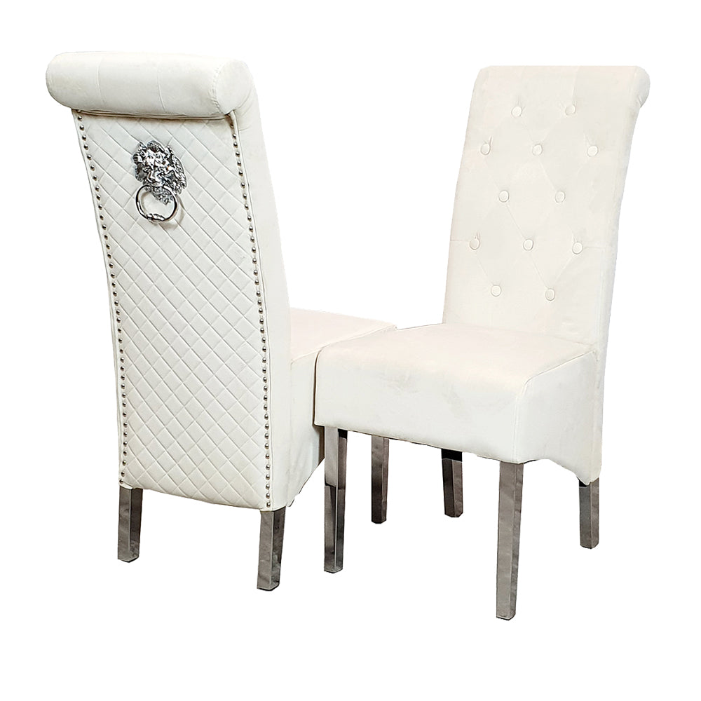Emma Dining Chair in Cream Velvet