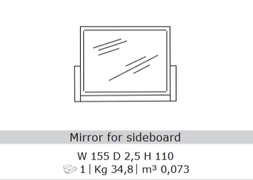 San Martino Armony Mirror For Sideboard