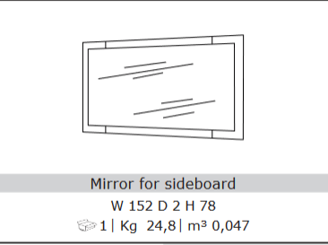 San Martino Kronos Italian High Gloss Large Mirror