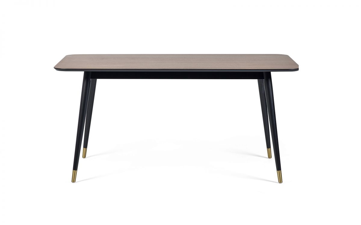 Findlay Rectangular Dining Table - Walnut & Black