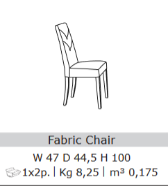 San Martino Kronos Italian Fabric Dining Chair