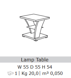 San Martino Metropol Grey Lamp Table