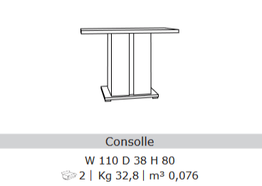 San Martino Armony Grey Console Table