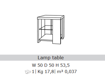 San Martino Armony Grey Lamp Table
