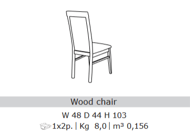 San Martino Armony Wooden Dining Chair