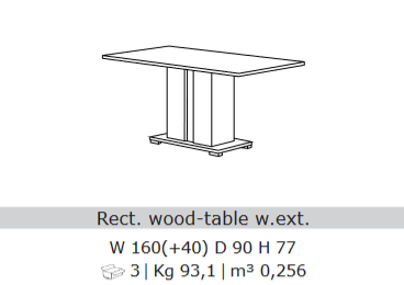 San Martino Armony Grey Extending Dining Table