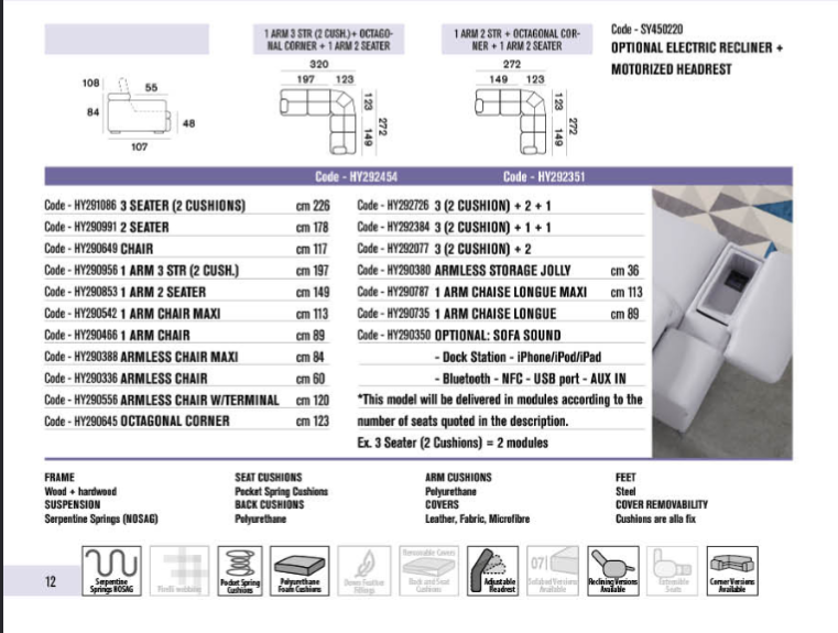 Hypnose Italian Leather Sofa Range