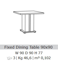 San Martino Armony Grey Fixed Table