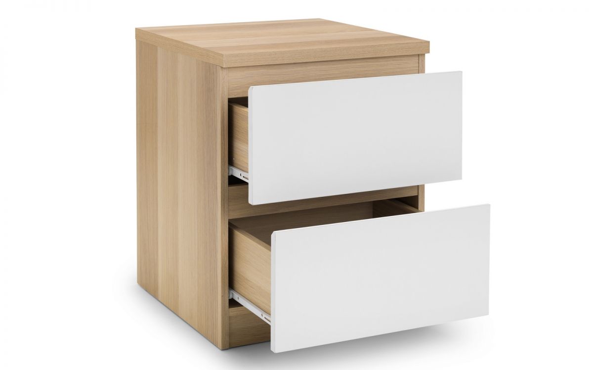 Jupiter 2 Drawer Bedside Table