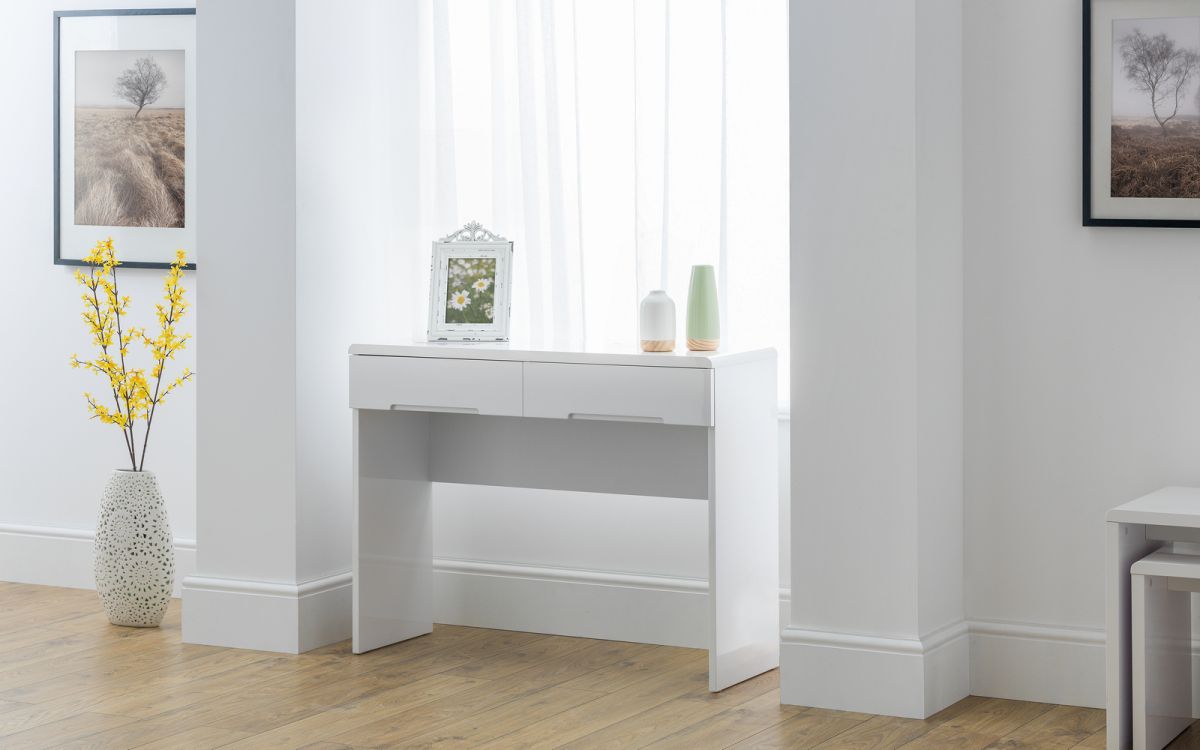 Manhattan Dressing Table with 2 Drawers - Grey