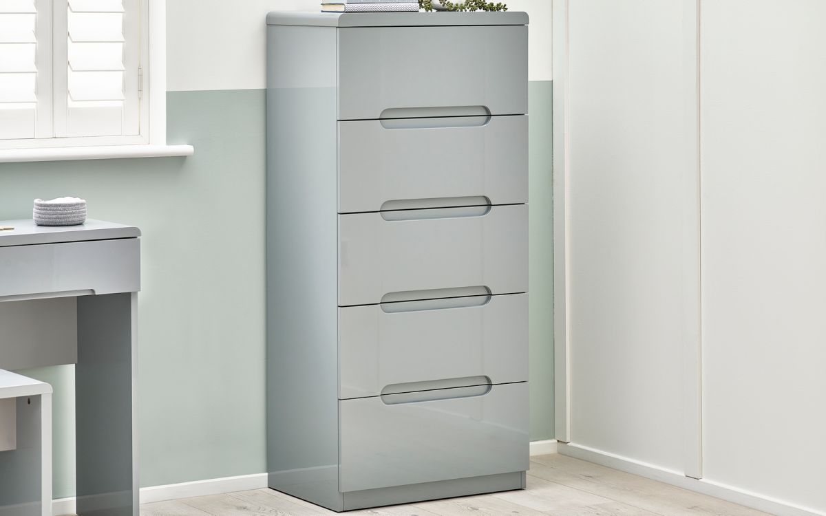 Manhattan 5 Drawer Narrow Chest