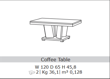 San Martino Kronos Italian High Gloss Coffee Table