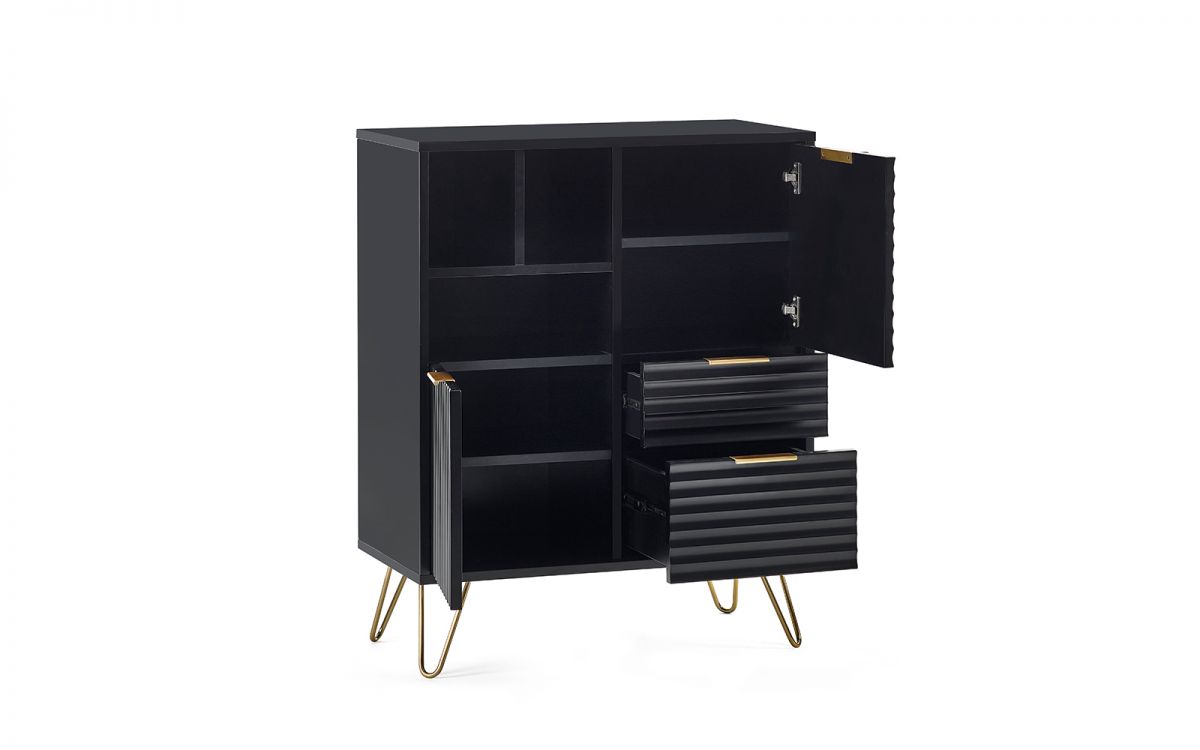 Murano 2 Door 2 Drawer Sideboard - Matte Black