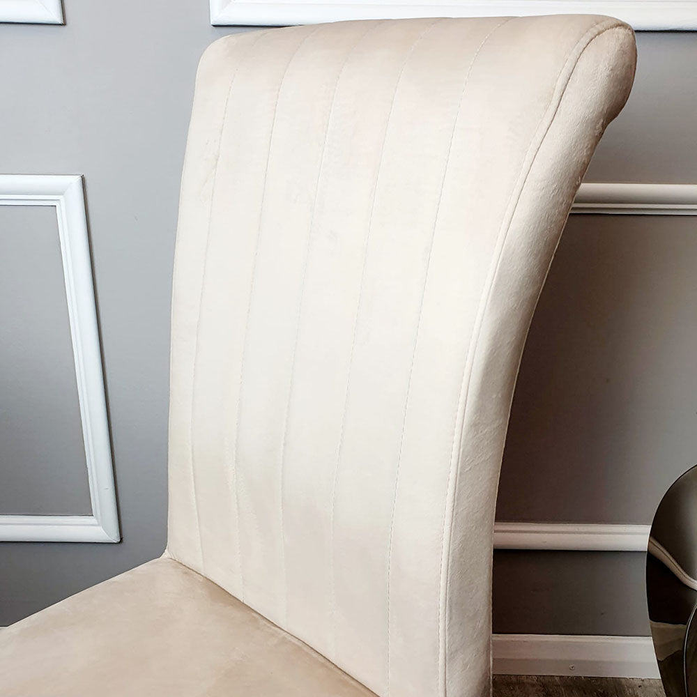 Nicole Dining Chair - with Plain Back, Line & Cross Stitch