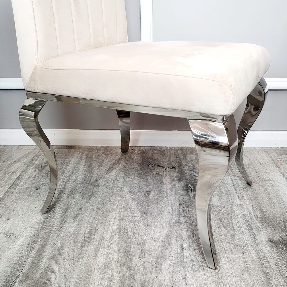 Nicole Dining Chair - with Plain Back, Line & Cross Stitch