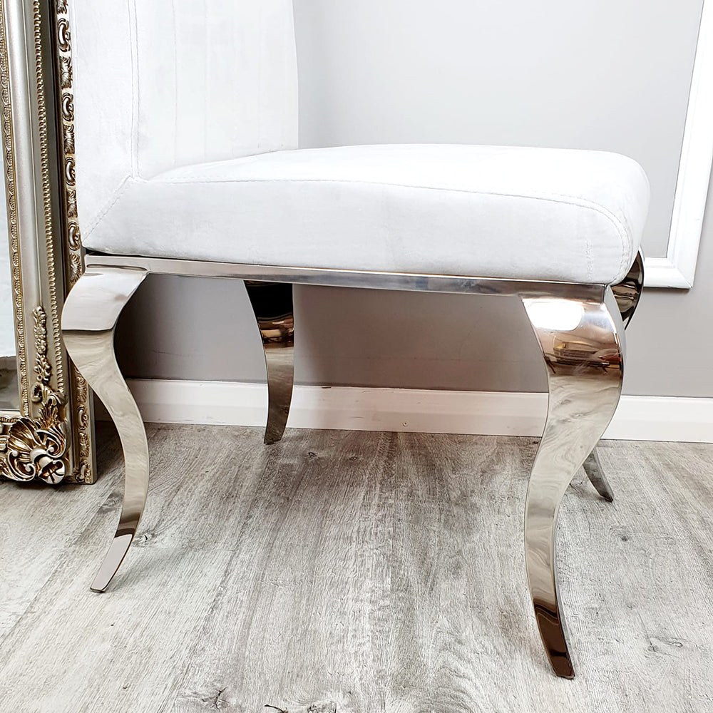 Nicole Dining Chair - with Plain Back, Line & Cross Stitch