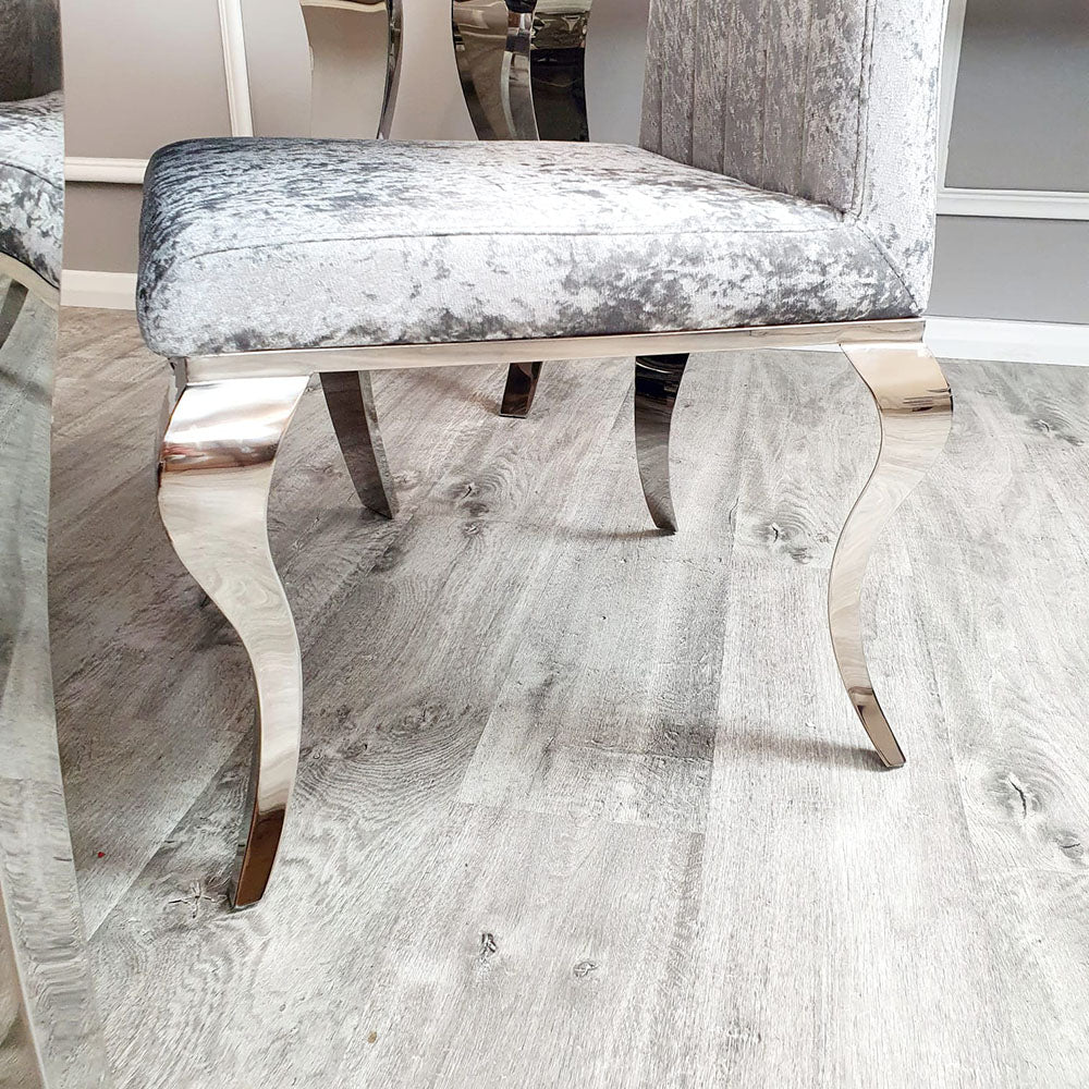 Nicole Dining Chair - with Plain Back, Line & Cross Stitch