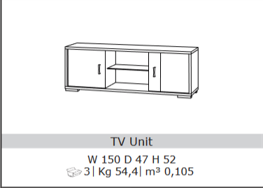 San Martino Kronos Italian High Gloss Medium TV Stand