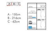 Mosbon Wardrobe 150cm