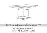 San Martino Hilton Wooden Dining Table Center Standing