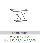 San Martino Glamour Grey Walnut Lamp Table