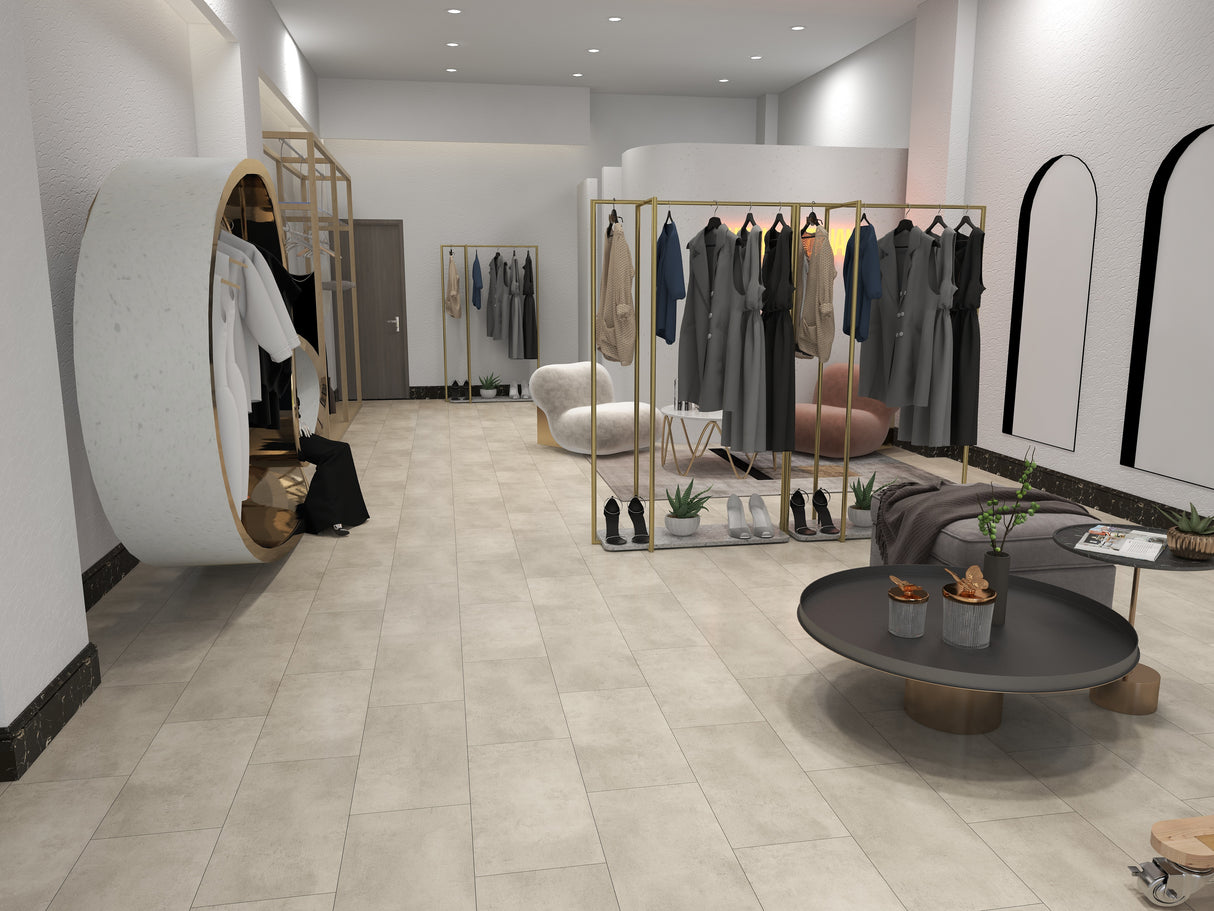 Allora Rigid Tile Vinyl Flooring Flint Grey