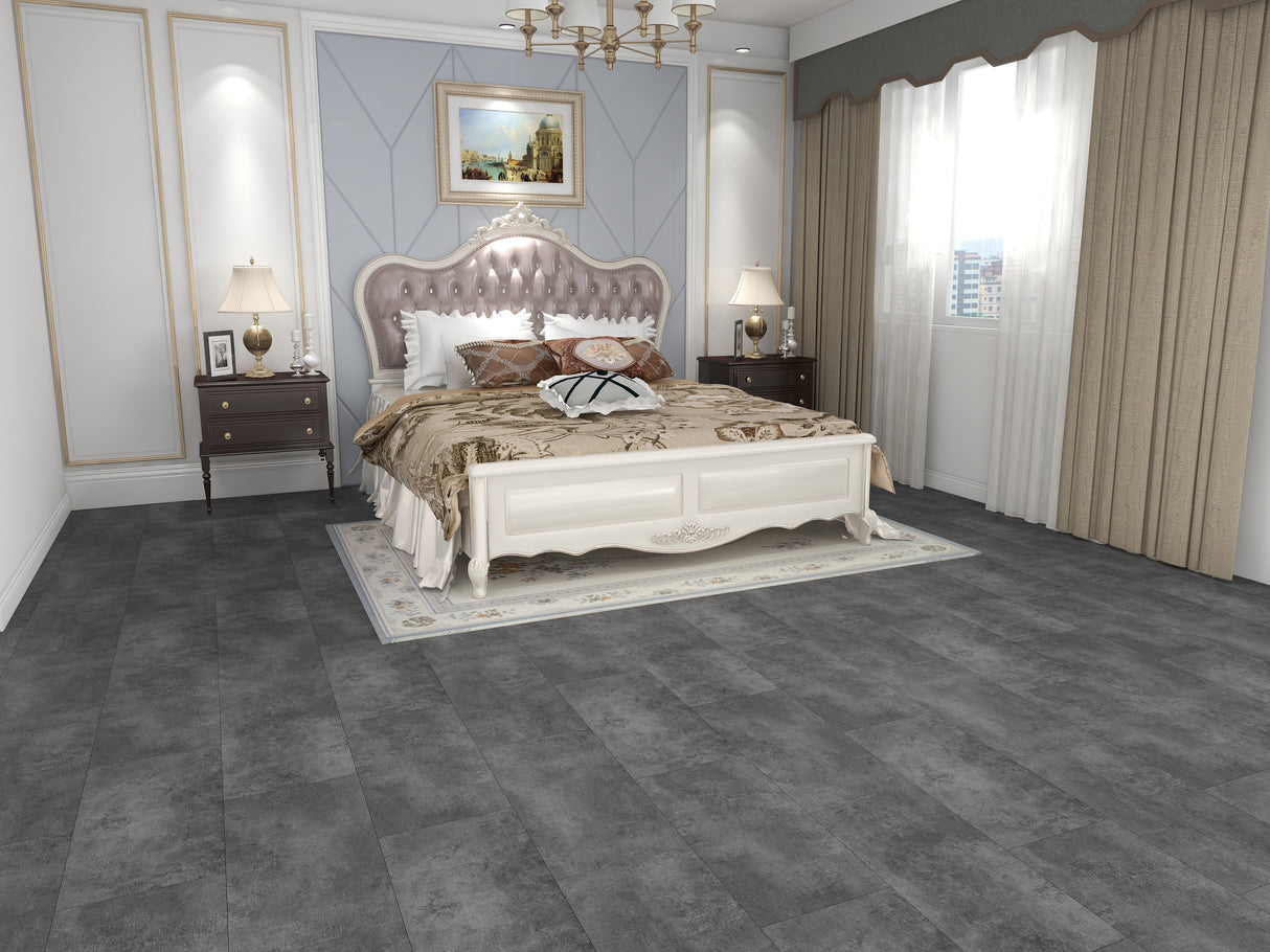 Allora Rigid Tile Vinyl Flooring Timeless Grey