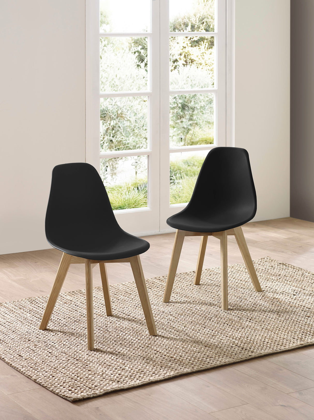 Agatha Plastic Dining Chair (Set of 2)