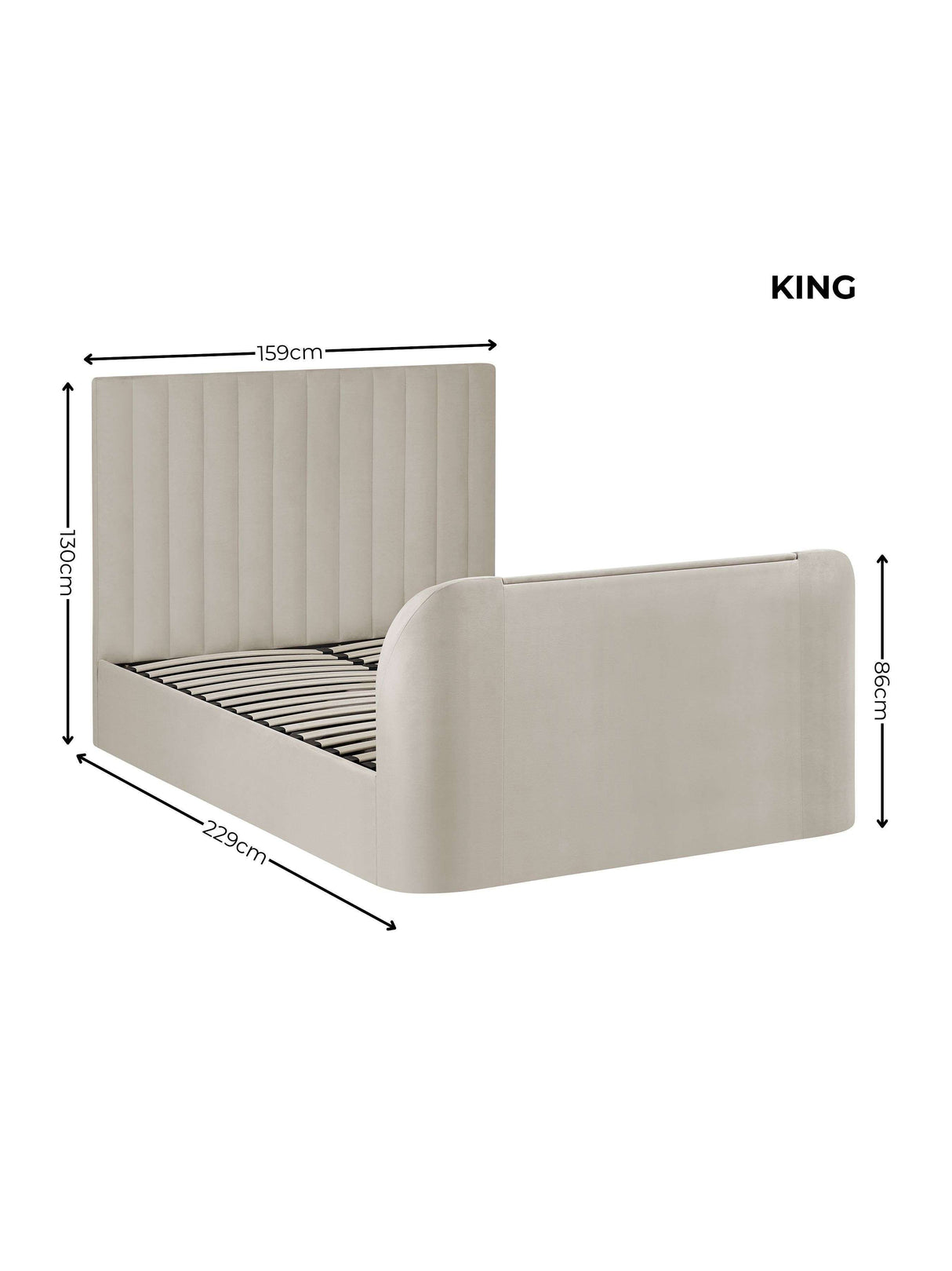 Alana Side-Lift Ottoman TV Bed