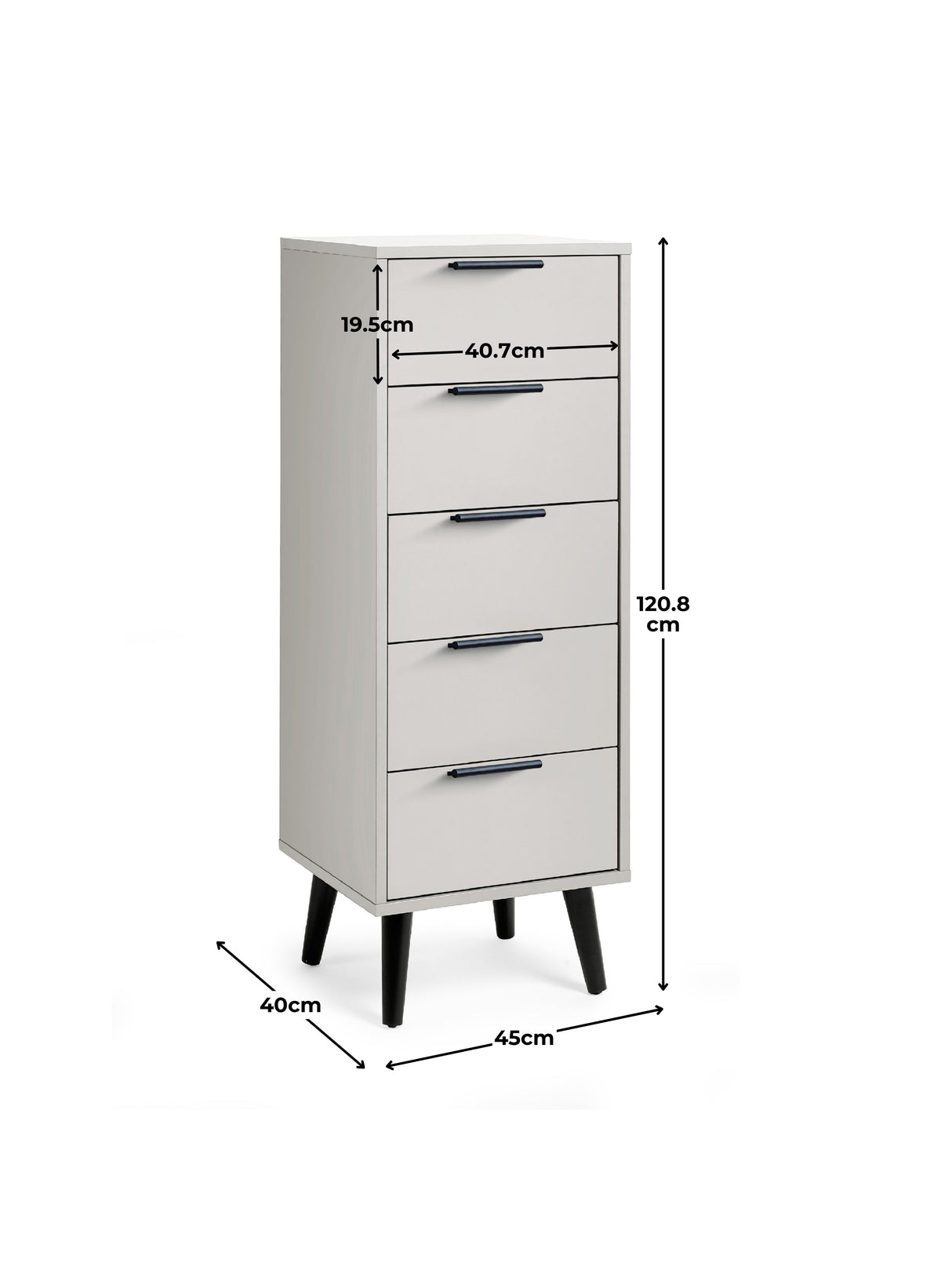 Alba 5 Drawer Chest