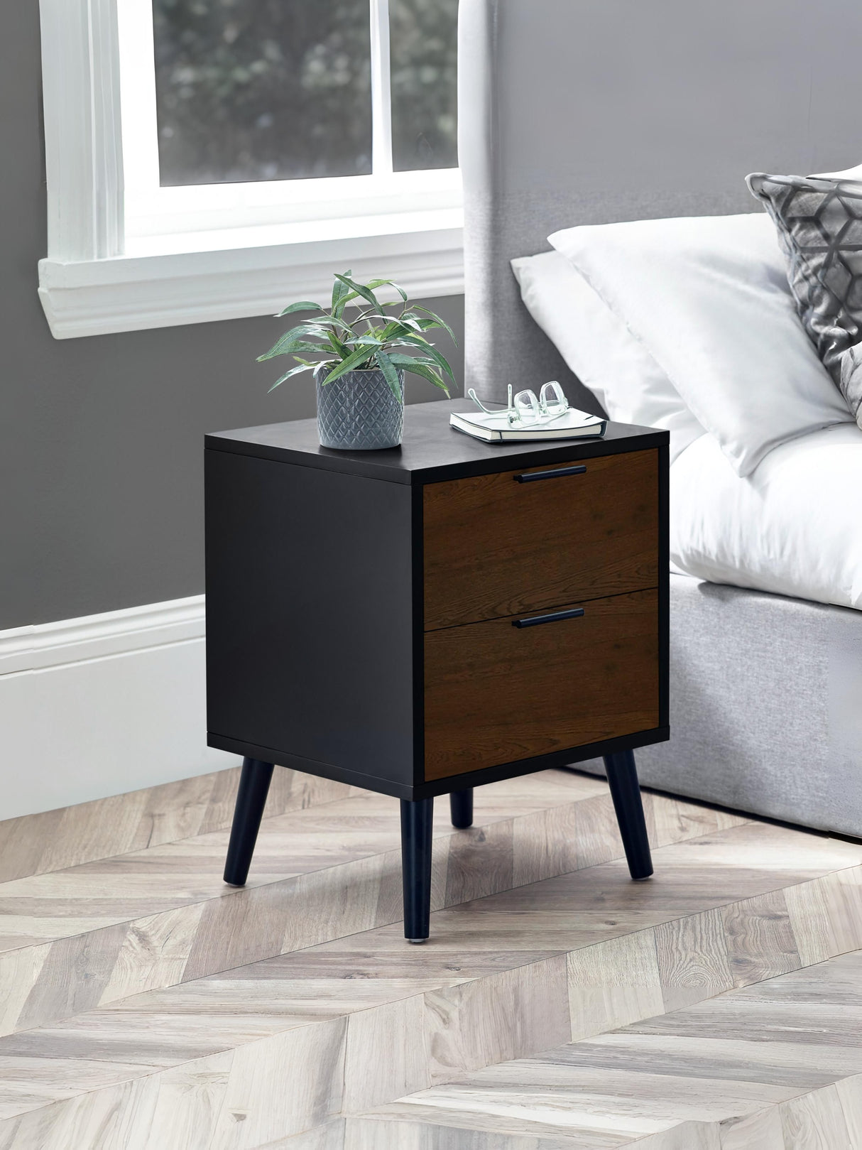 Alba 2 Drawer Bedside Table