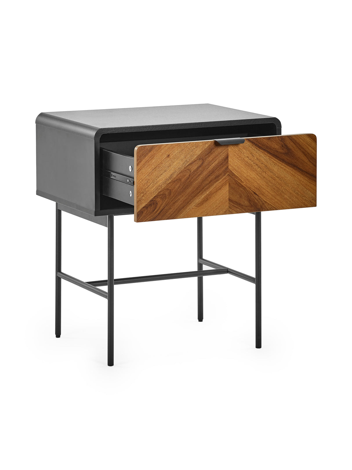 Alvin Chevron 1 Drawer Side Table
