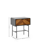 Alvin Chevron 1 Drawer Side Table