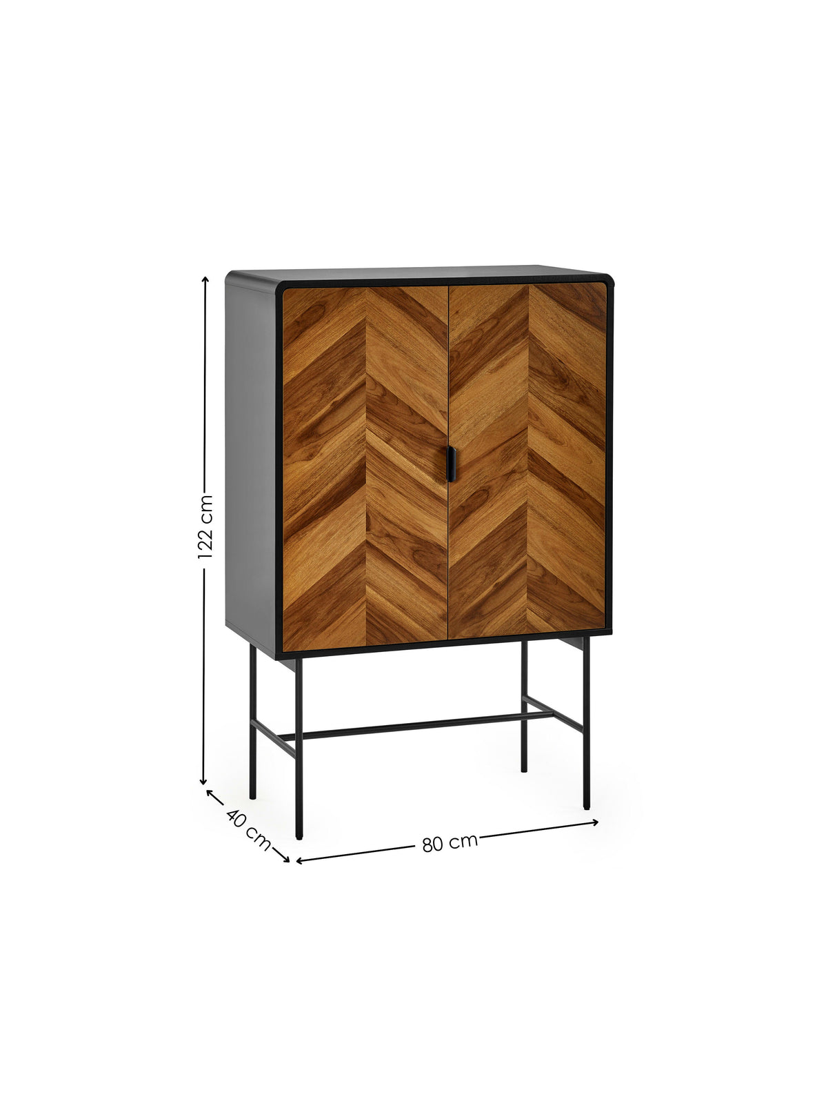 Alvin Chevron 2 Door Storage Cabinet