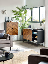 Alvin Chevron 2 Door Storage Cabinet