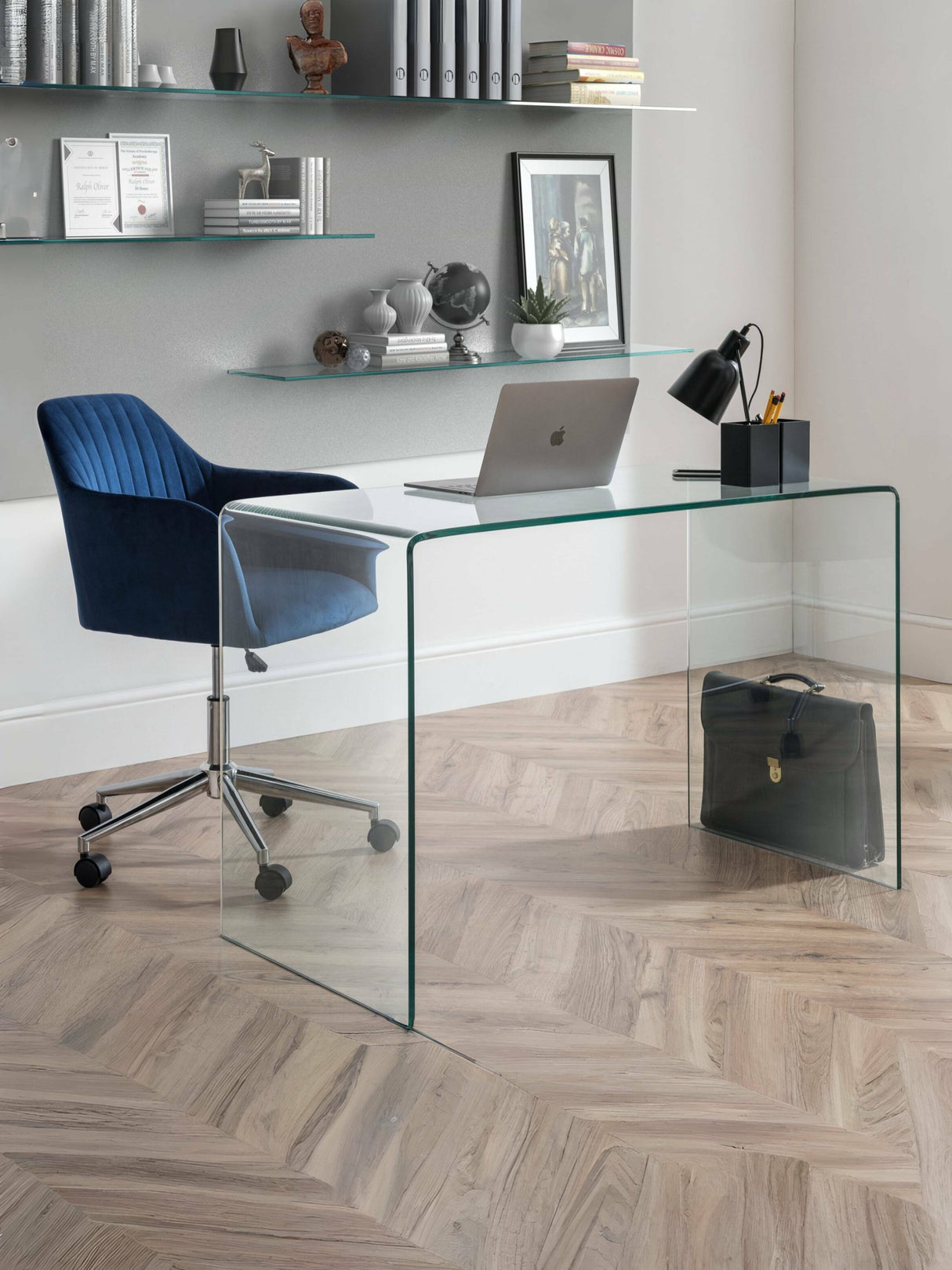 Amalfi Bent Glass Desk