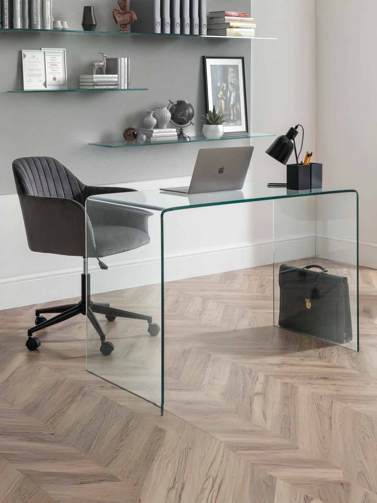 Amalfi Bent Glass Desk