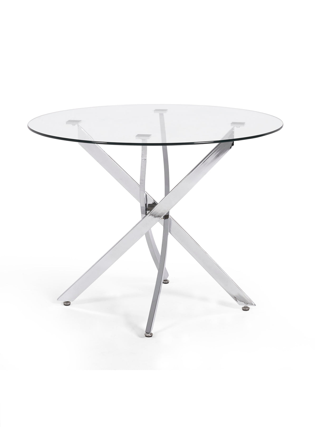 Anderson Round Glass Top 4 Seater Dining Table
