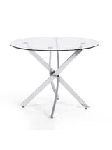 Anderson Round Glass Top 4 Seater Dining Table