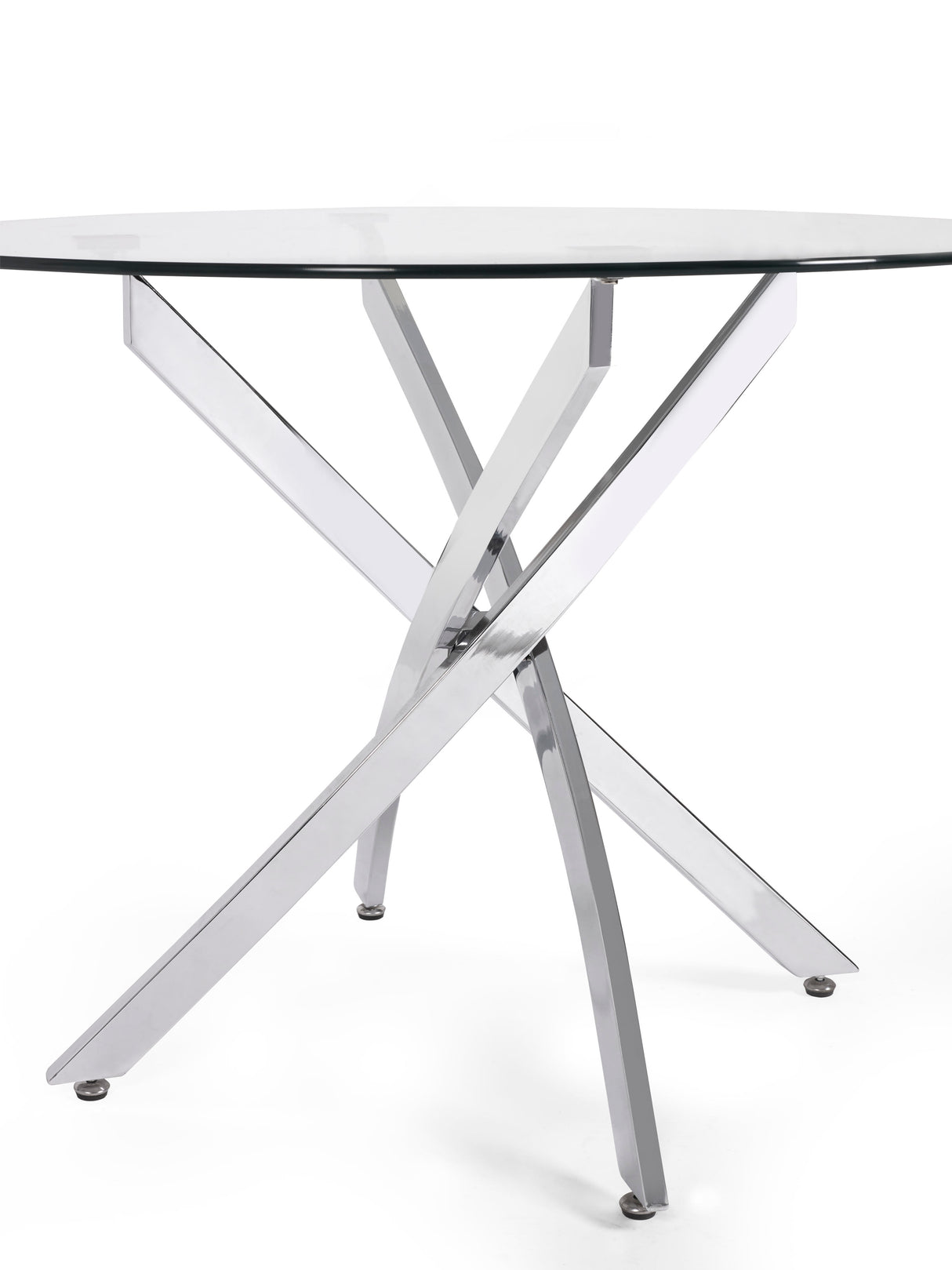 Anderson Round Glass Top 4 Seater Dining Table