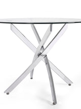 Anderson Round Glass Top 4 Seater Dining Table