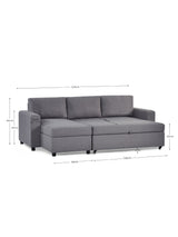 Angel Upholstered Chaise Sofa Bed with Storage