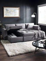 Angel Upholstered Chaise Sofa Bed with Storage