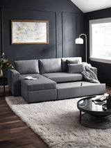 Angel Upholstered Chaise Sofa Bed with Storage