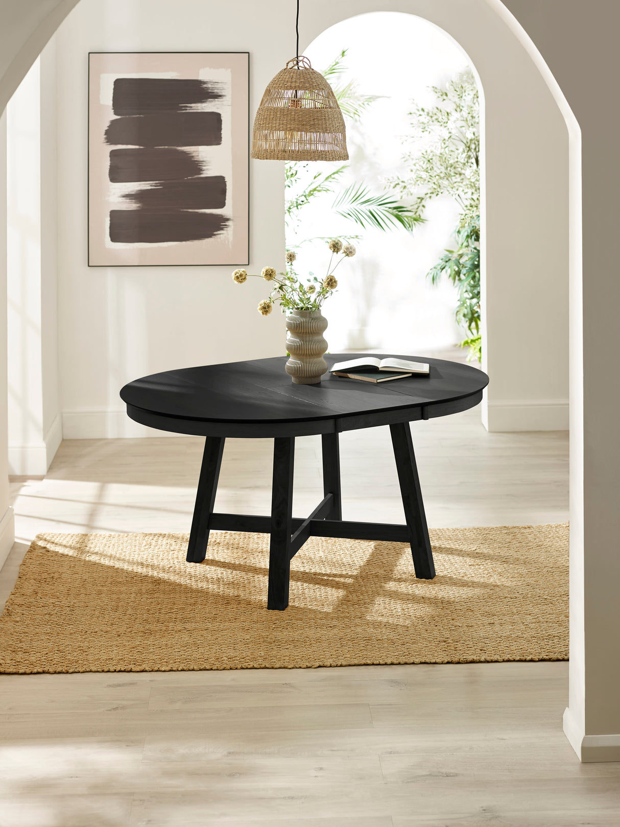 Annika Round to Oval 4-6 Seater Extending Dining Table