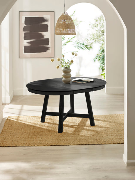 Annika Round to Oval 4-6 Seater Extending Dining Table