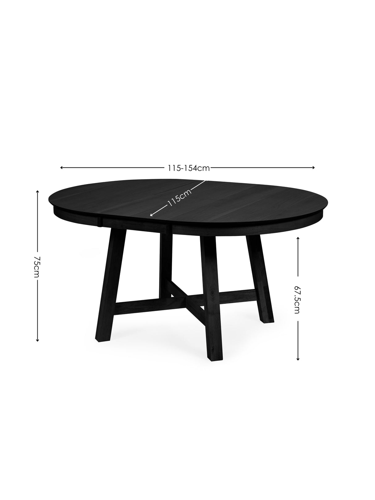 Annika Round to Oval 4-6 Seater Extending Dining Table