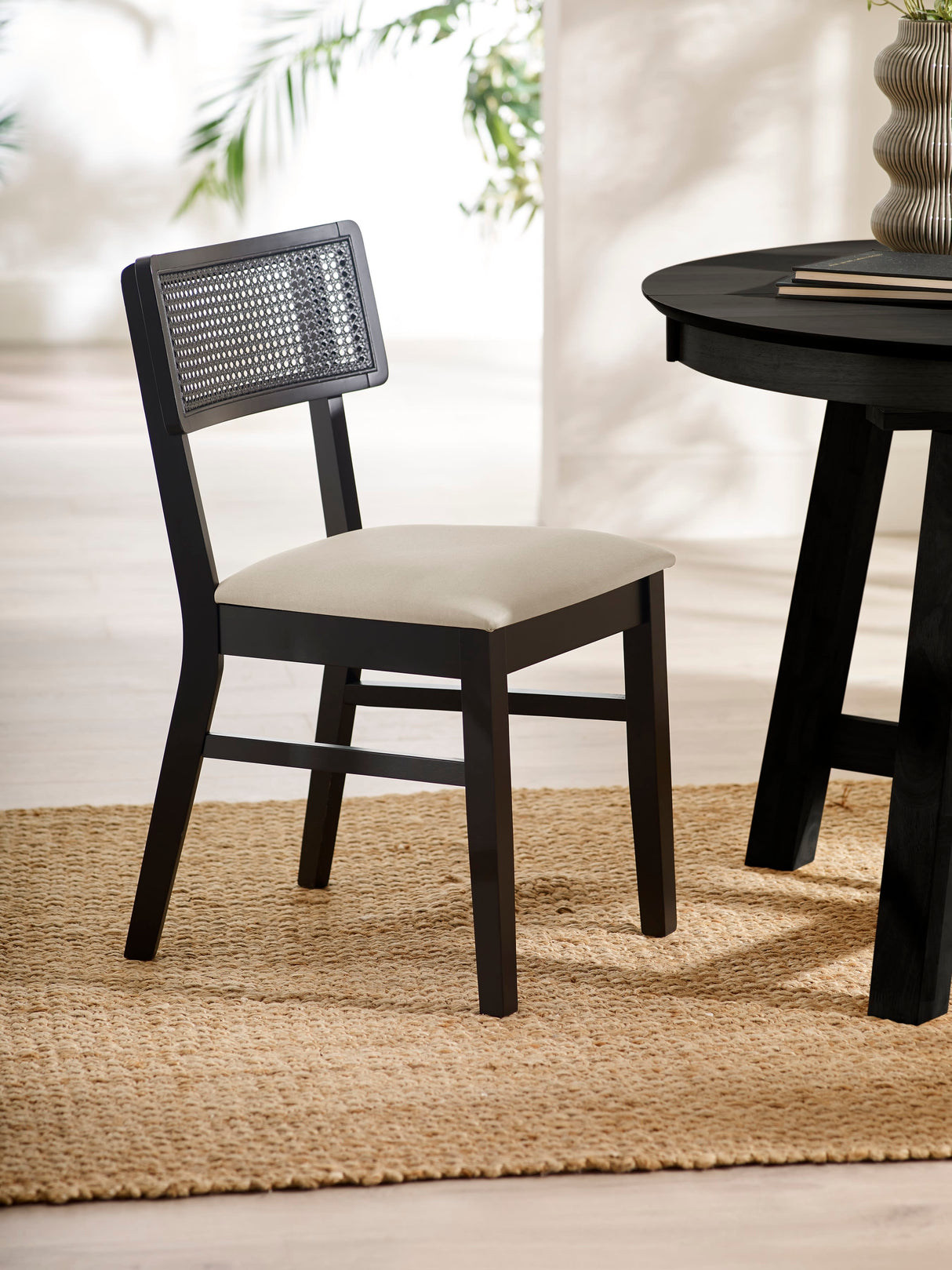 Annika Rattan Back Dining Chair (Set of 2)