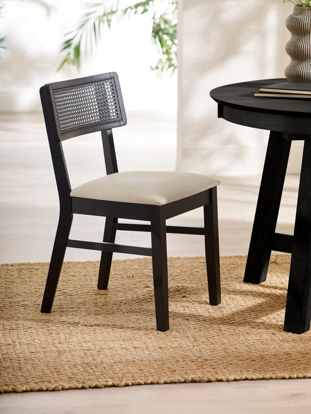 Annika Rattan Back Dining Chair (Set of 2)