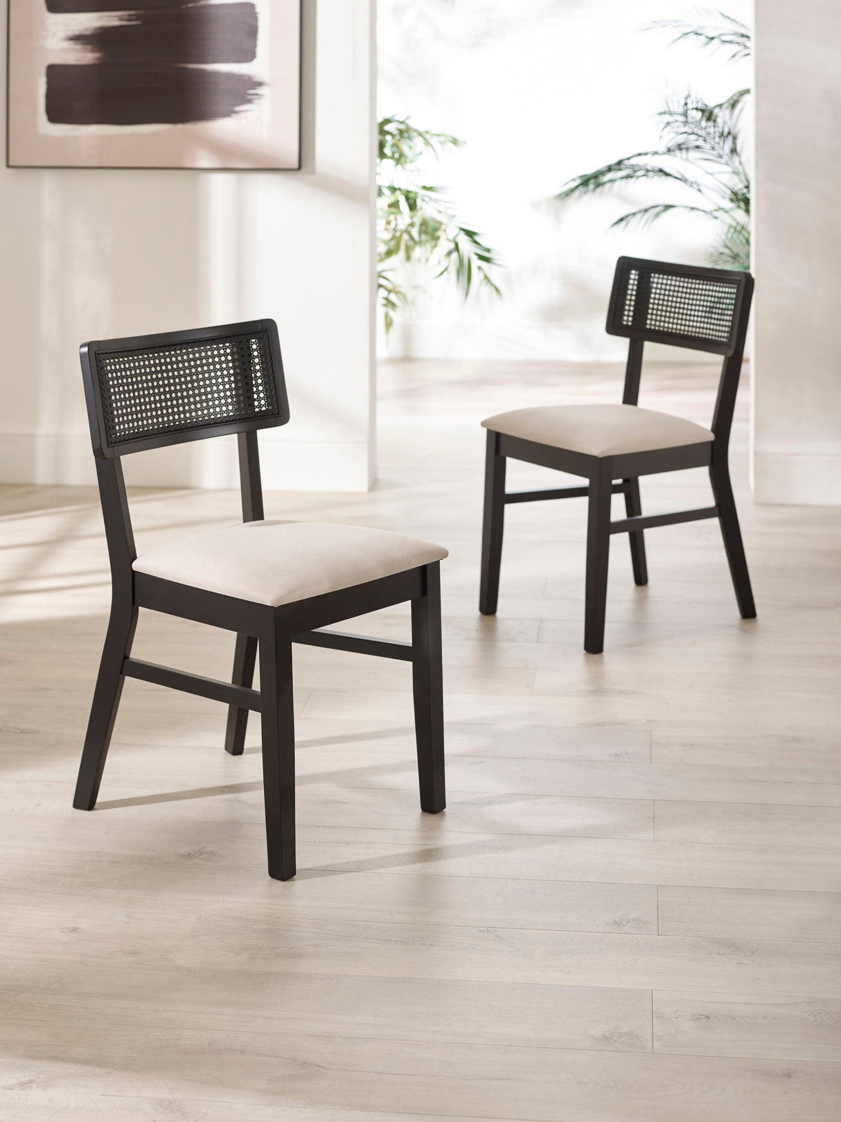 Annika Rattan Back Dining Chair (Set of 2)